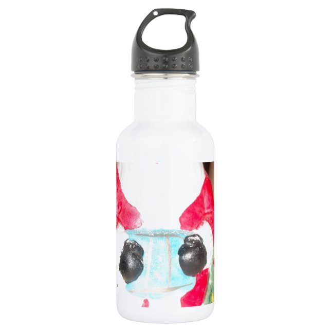 Skeezer cute Santa Claus.JPG 532 Ml Water Bottle (Front)