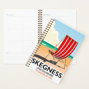 Skegness Lincolnshire beach poster Planner