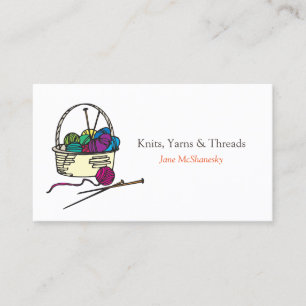 Skein Crochet Yarn Knitting Craft Business Business Card