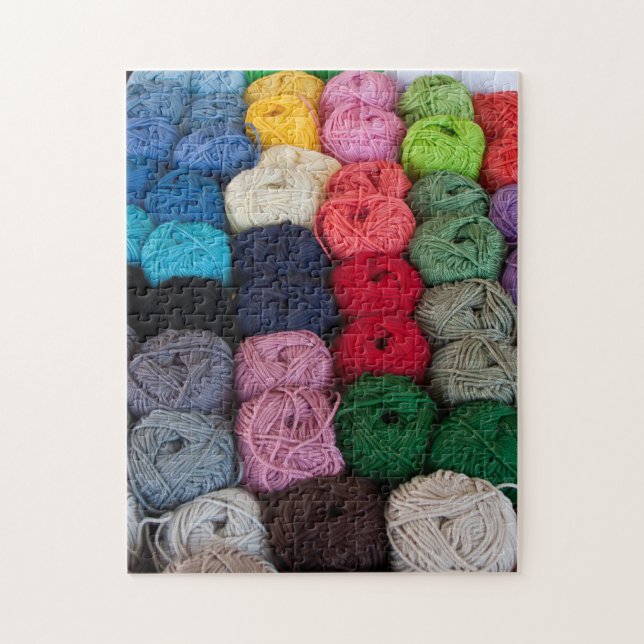 Skeins of yarn jigsaw puzzle (Vertical)