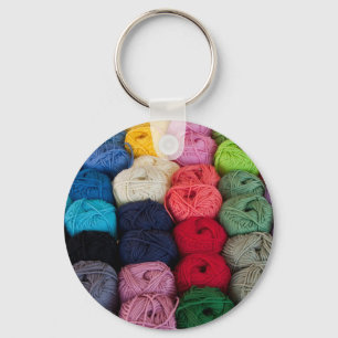 Skeins of yarn key ring