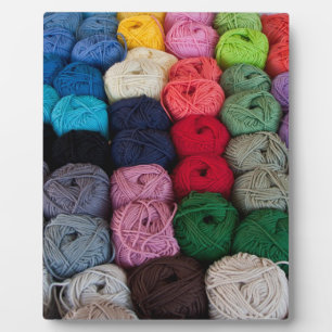 Skeins of yarn plaque
