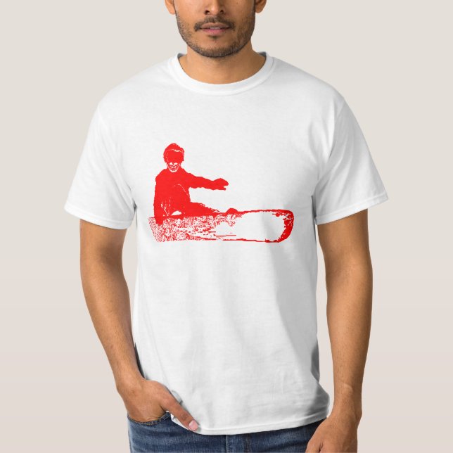 skeleboarder. red. T-Shirt (Front)
