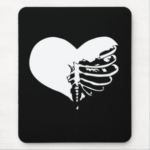 Skeleheart - White Mouse Pad
