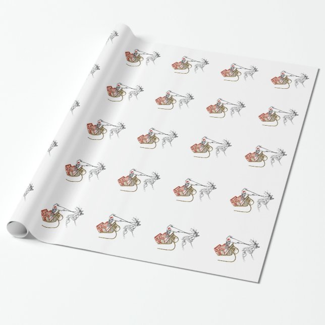 SkeleSanta Wrapping Paper (Unrolled)