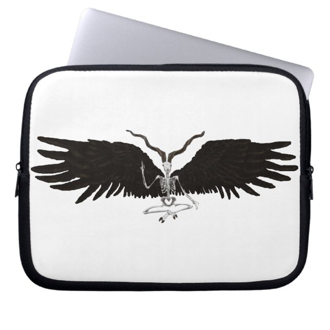 Skeletal Baphomet Laptop Sleeve (Front)