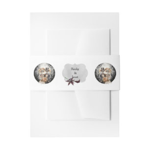 Skeletal Couple Wedding Invitation Belly Band