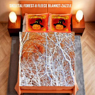 Skeletal Forest-II Fleece Blanket