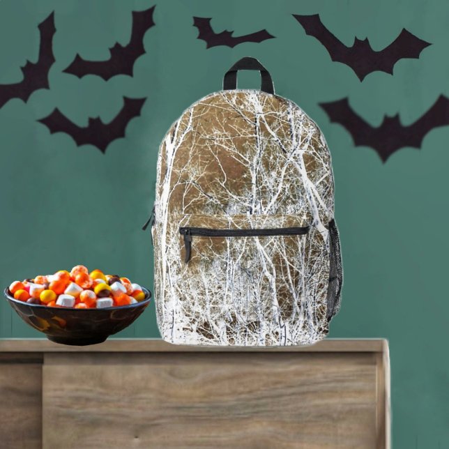 Skeletal Forest Printed Backpack (This backpack could be part of your Halloween costume, or spooky display!)
