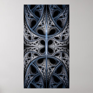 Skeletal Hall fractal art Poster