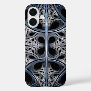 Skeletal Hall Geometric Fractal Art iPhone 16 Case