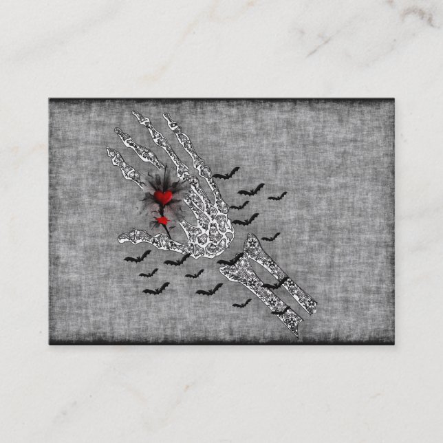 Skeletal Hand Of Love Business Card (Front)