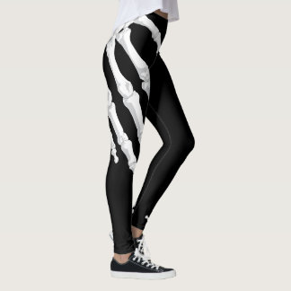 Skeletal hands leggings