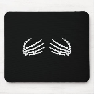 Skeletal Hands On Chest Breasts Witches Gift  Mouse Pad
