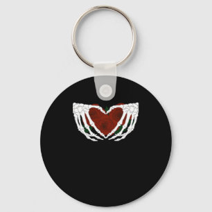 Skeletal Heart  Key Ring