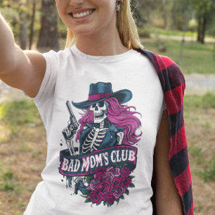 Skeletal Outlaw in Vintage Fedora Holding Revolver T-Shirt