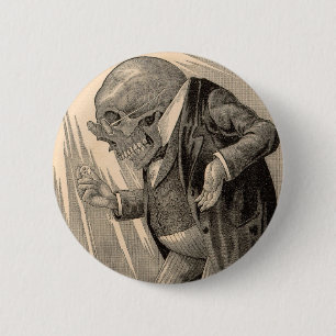 Skeletal Penny Saver 6 Cm Round Badge