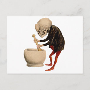 Skeletal Pharmacy Postcard