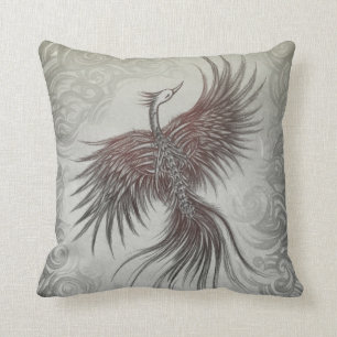 Skeletal Phoenix Pillow