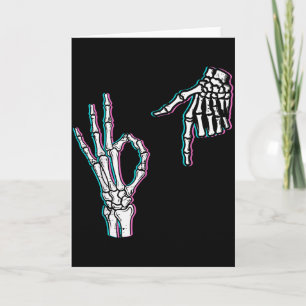 Skeleton 67 Meme Funny Halloween Boys Girls Youth Card