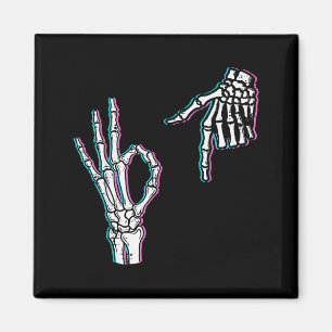 Skeleton 67 Meme Funny Halloween Boys Girls Youth Magnet
