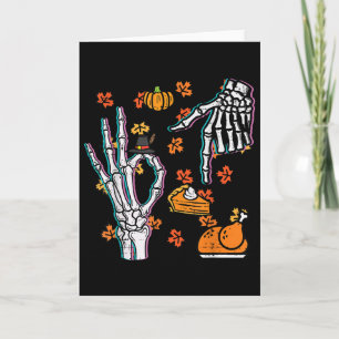 Skeleton 67 Meme Funny Thanksgiving 6 7 Boys Youth Card
