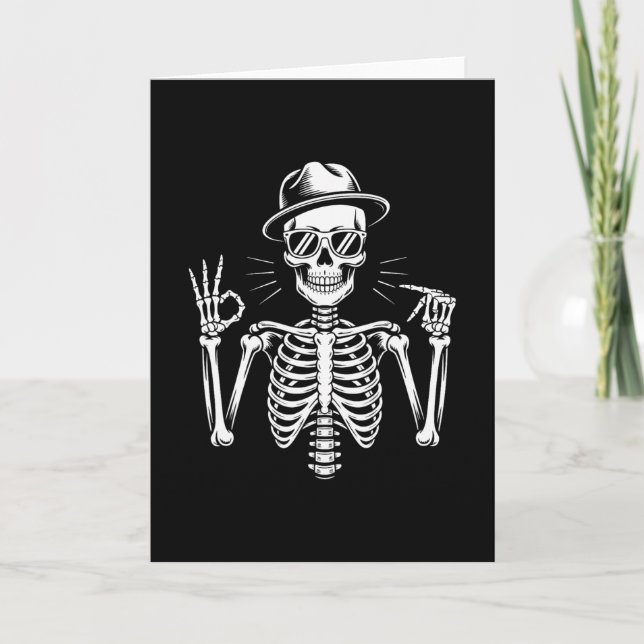 Skeleton 67 Sign Language Alpha Slang Gen 67th Num Card (Front)