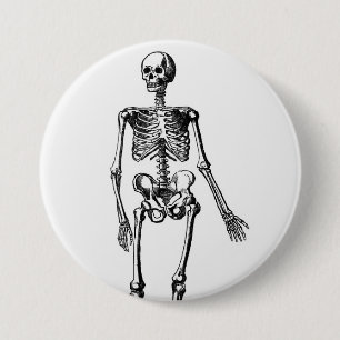 Skeleton 7.5 Cm Round Badge