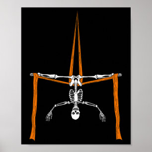Skeleton Aerialist - Halloween Aerial Silks Circus Poster
