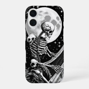 Skeleton and Harp III iPhone 16 Case