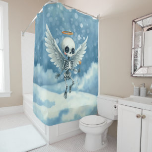Skeleton Angel – The Sweet Side of the Afterlife. Shower Curtain