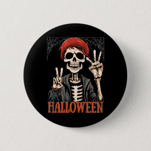 Skeleton Apocalypse Night In The Halloween Funny 6 Cm Round Badge