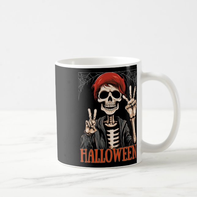 Skeleton Apocalypse Night In The Halloween Funny  Coffee Mug (Right)
