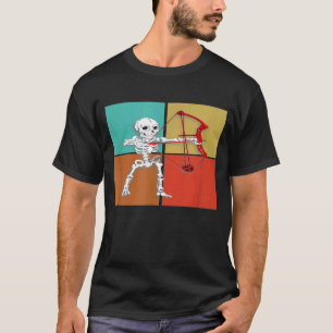 Skeleton Archery Halloween Bow Hunting T-Shirt