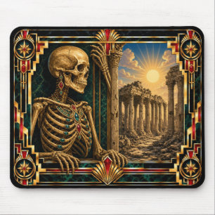 Skeleton, Art Deco Mythical Mouse Pad