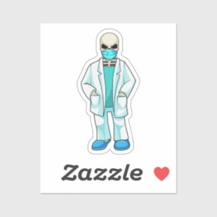 Skeleton as Doctor with Face mask