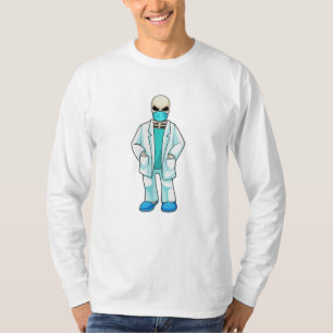 Skeleton as Doctor with Face mask T-Shirt