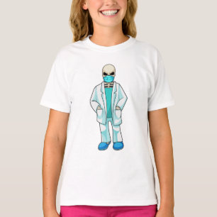 Skeleton as Doctor with Face mask T-Shirt