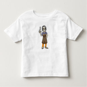 Skeleton as Hairdresser with Scissors Toddler T-Shirt