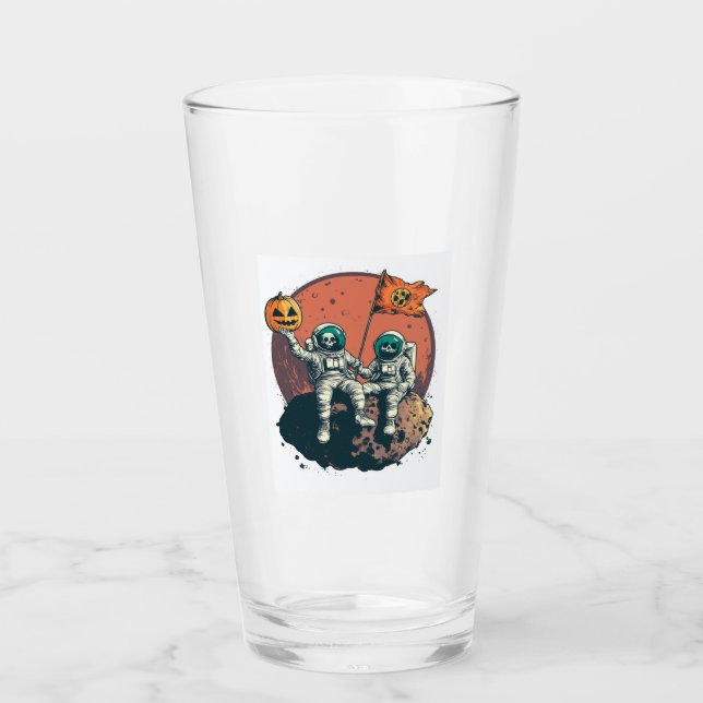 Skeleton Astronaut Crew Glass (Front)