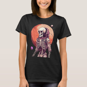 Skeleton Astronaut Occupy Mars in Space Astronaut  T-Shirt