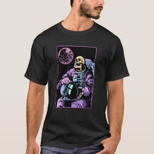 Skeleton Astronaut Outer Space Enthusiasts Galaxy  T-Shirt