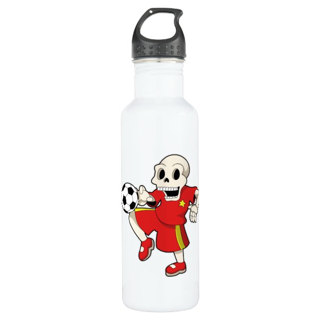 Skeleton at Soccer Sports 710 Ml Water Bottle (Front)