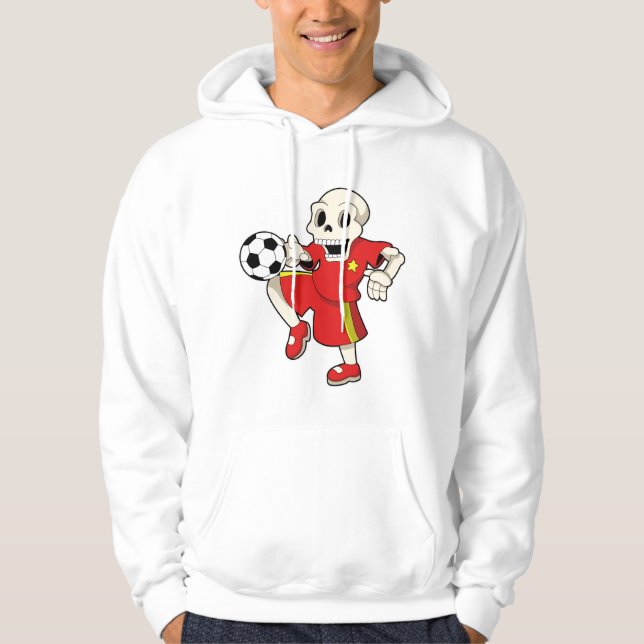 Skeleton at Soccer Sports Hoodie (Front)