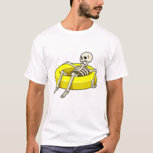 Skeleton at Swimming with Swim ring T-Shirt