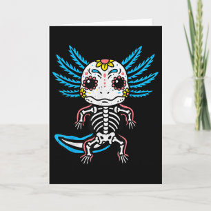 Skeleton Axolotl Halloween Costume Boys Teens Girl Card