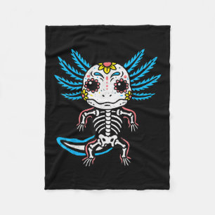 Skeleton Axolotl Halloween Costume Boys Teens Girl Fleece Blanket