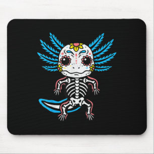 Skeleton Axolotl Halloween Costume Boys Teens Girl Mouse Pad
