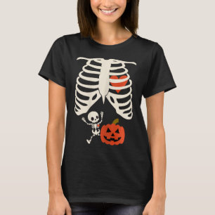 Skeleton Baby Halloween Pregnancy Couples Costume T-Shirt