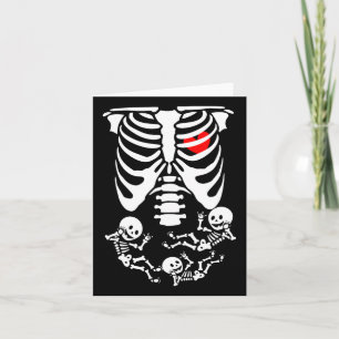Skeleton Baby Halloween Pregnancy Couples Costumes Card